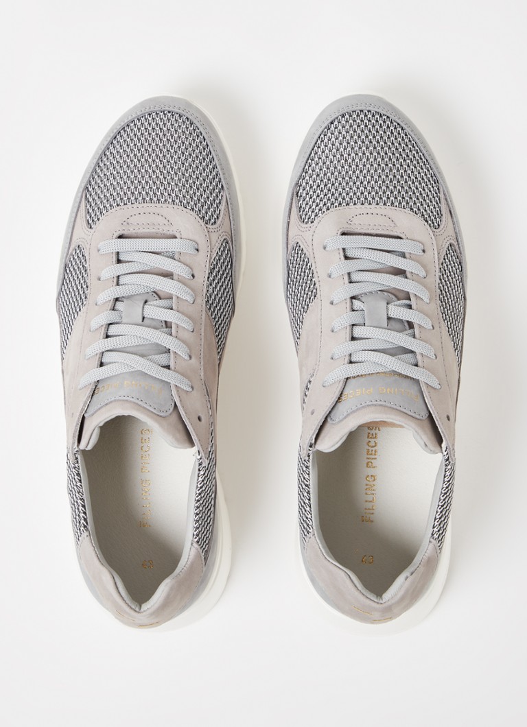 Buty sportowe Filling Pieces Jet Runner z siateczki ze detalami zamszowymi.