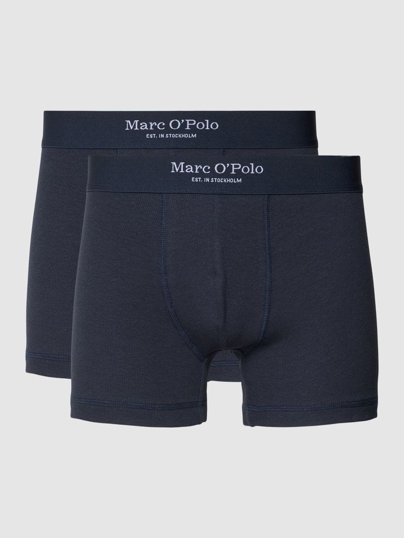 Trunks mit elastischem Logo-Bund Modell 'ICONIC' im 2er-Pack in dunkelblau