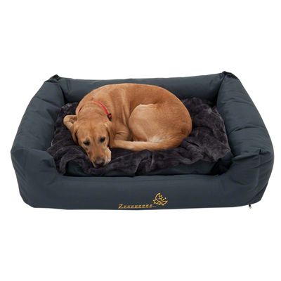 Hundebett Sleepy Time grey mit Kissen