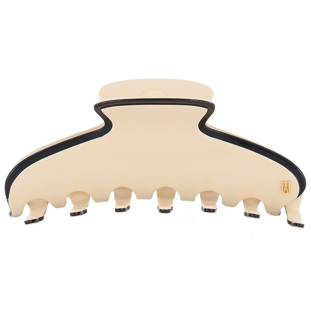 Alexandre de Paris Pince Large Basic Liserai Trench Beige & Black