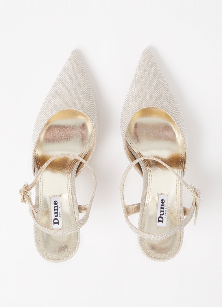 Dune London Channel sandalette with rhinestones