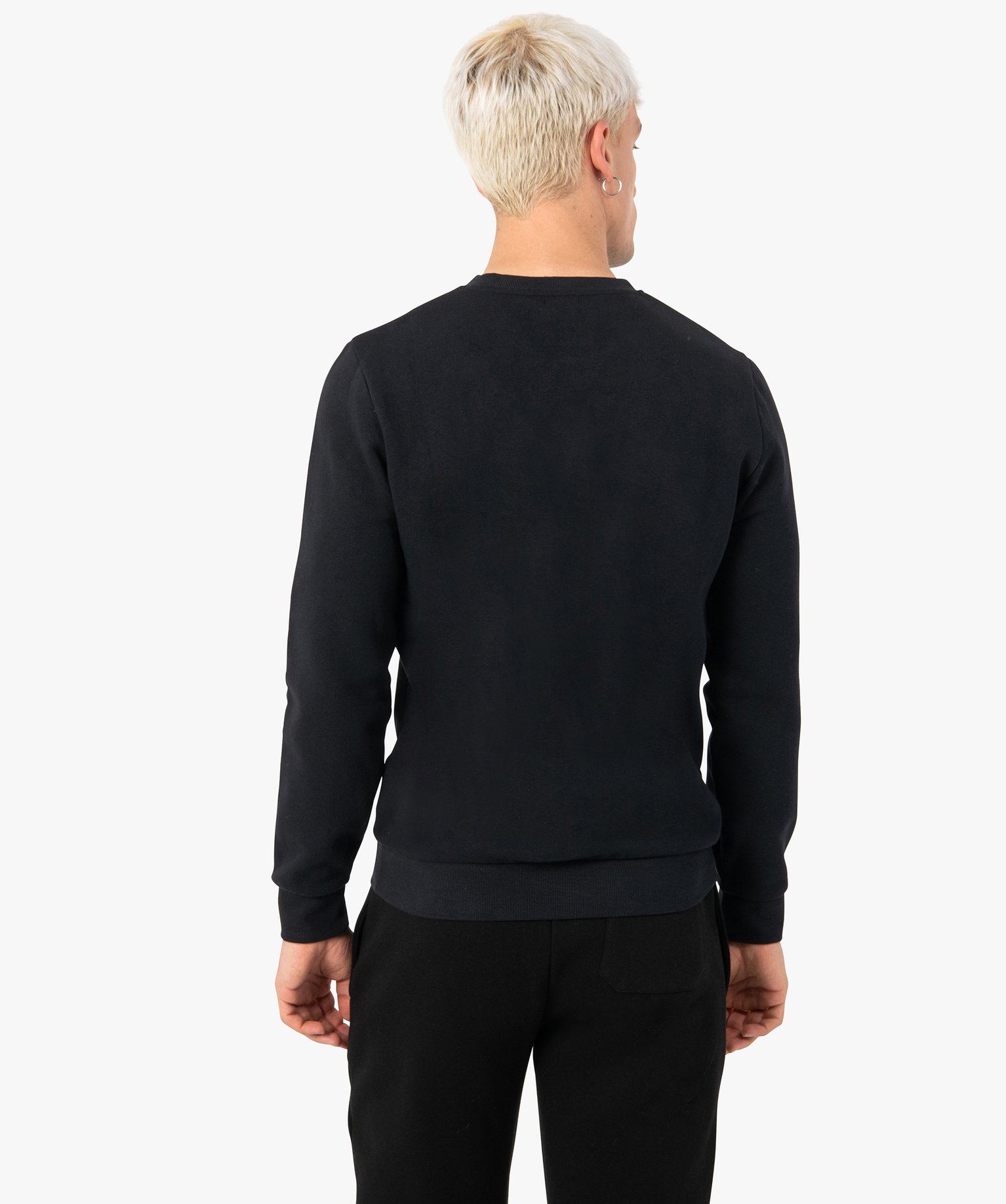 Sweat homme avec intérieur molletonné noir | GEMO