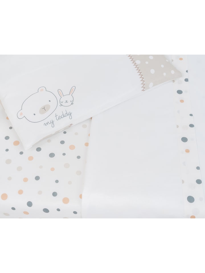 Kikkaboo Babybettwäsche My Teddy 6-tlg. in weiß günstig kaufen onesize