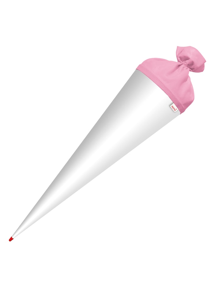 ROTH Bastel-Schultüte groß weiß 70 cm Filzverschluss pink in Weiß günstig kaufen onesize