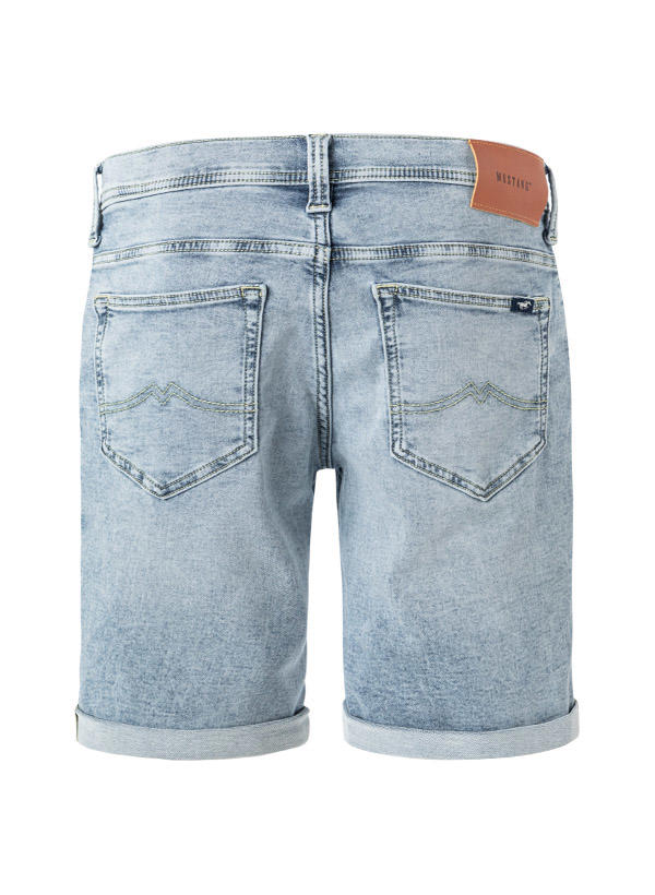 MUSTANG, Jeansshorts, Baumwoll-Stretch, hellblau