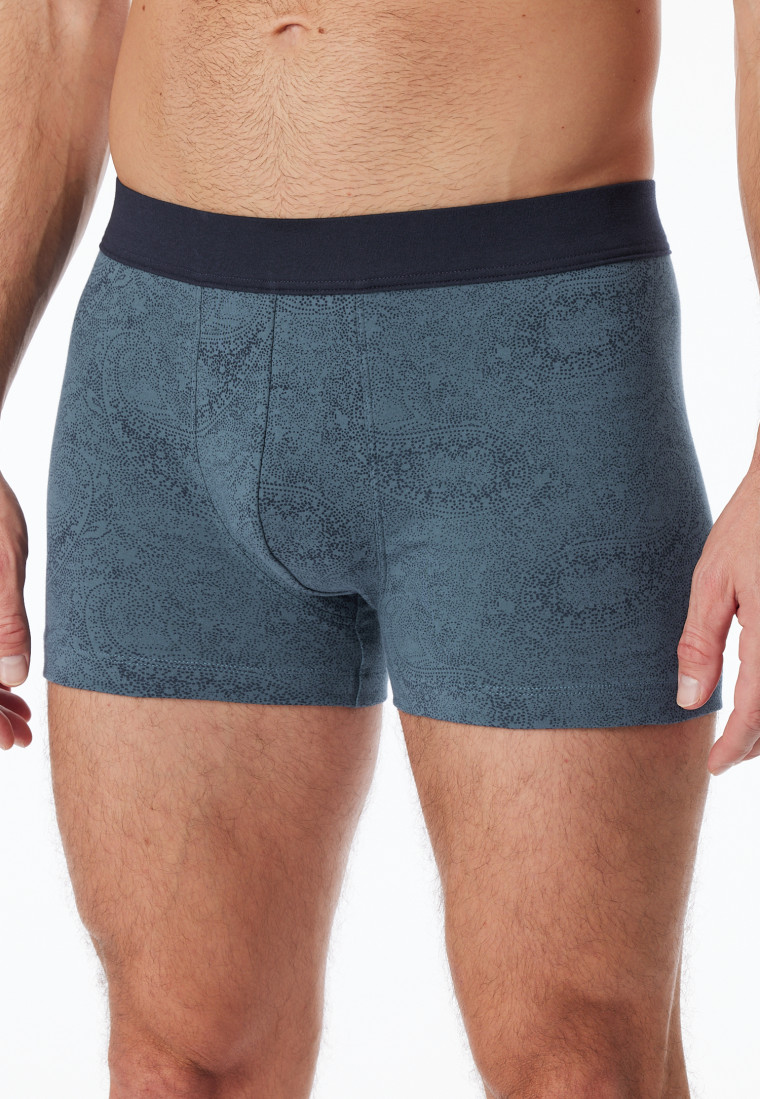 Shorts Paisley nachtblau - Fine Interlock