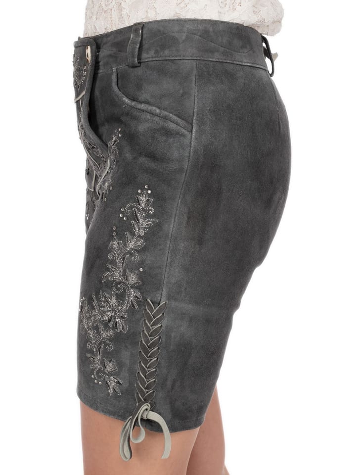 KRÜGER Lederhose 231167-000-0044 in grau günstig kaufen