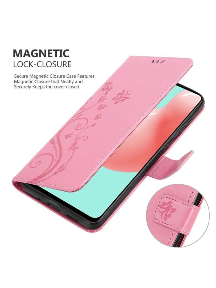 cadorabo Hülle für Samsung Galaxy A41 Blumen Design in FLORAL ROSA günstig kaufen onesize
