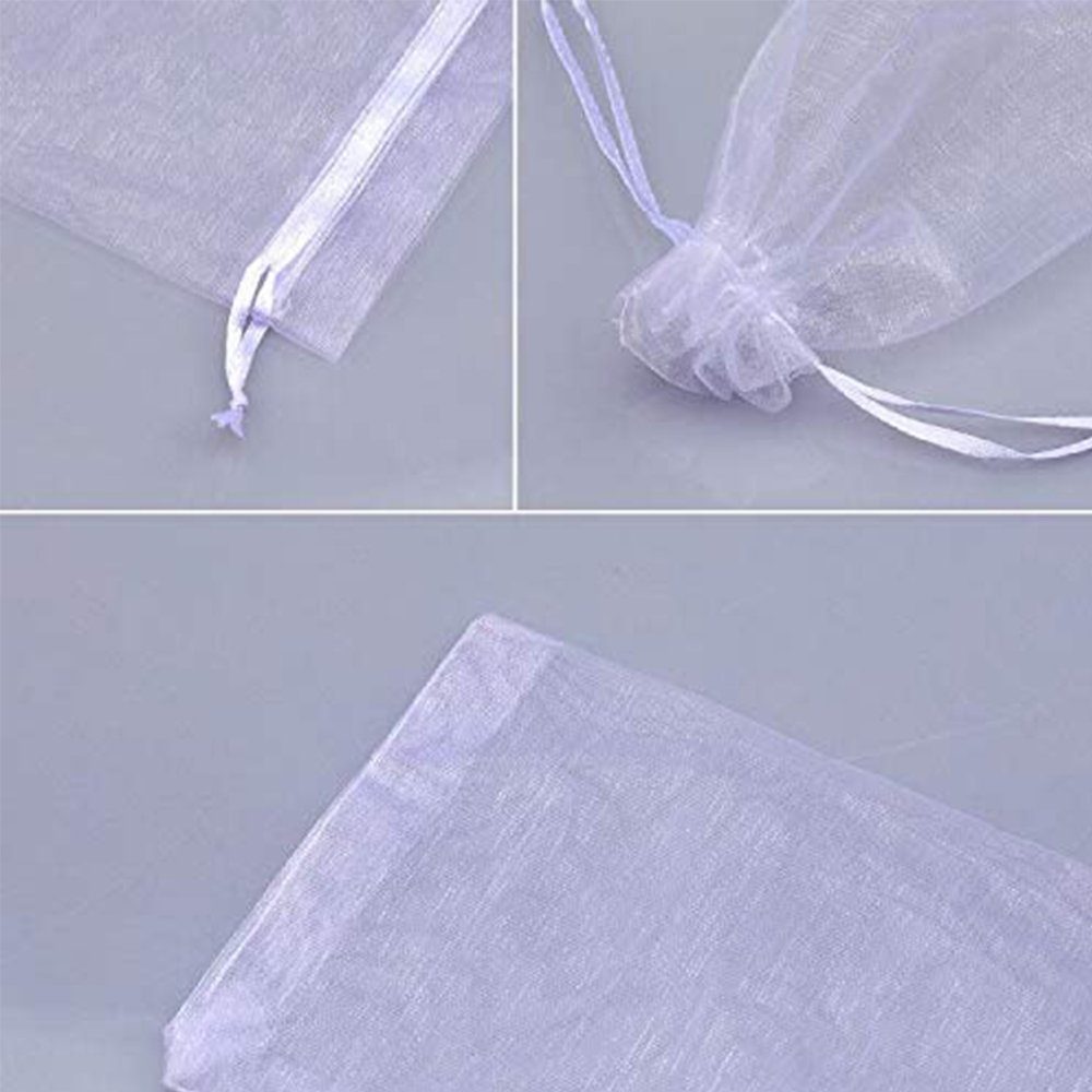 Lubgitsr Aufbewahrungstasche 100 Stück Organzasäckchen 10 X 15cm Organza Säckchen, Schmuckbeutel (100-tlg)