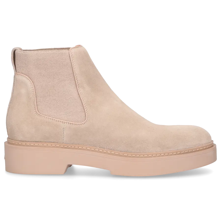 Santoni - Chelsea Boots 58932 Veloursleder - beige