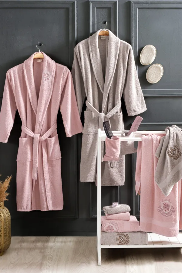 Güvenal  Asya 16-teiliges, verpacktes Mitgift-Familien-Bademantel-Set | Bademantel-Set | Mitgift festgelegt