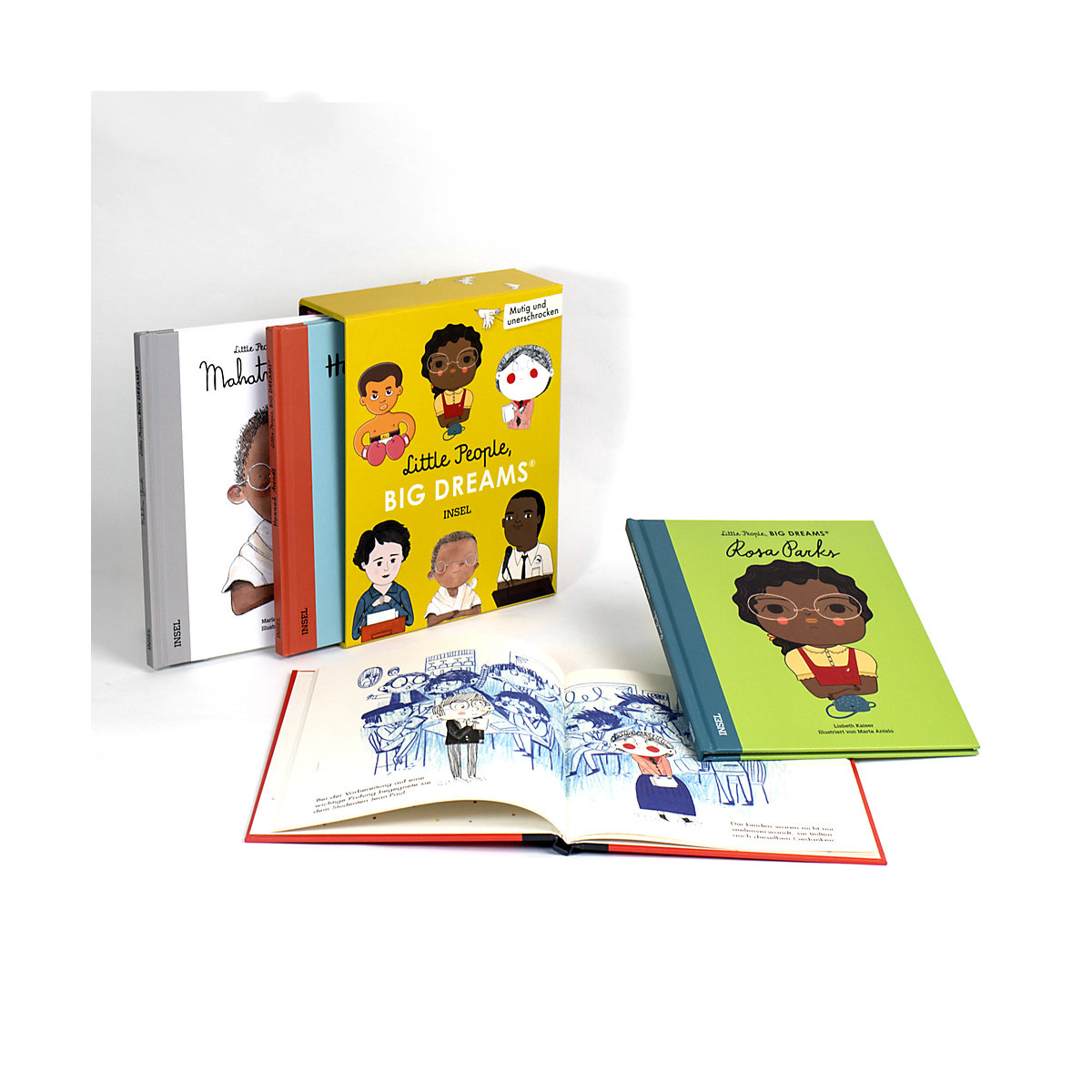 Little People, Big Dreams: Mutig und unerschrocken, Geschenkbox mit 6 Bänden