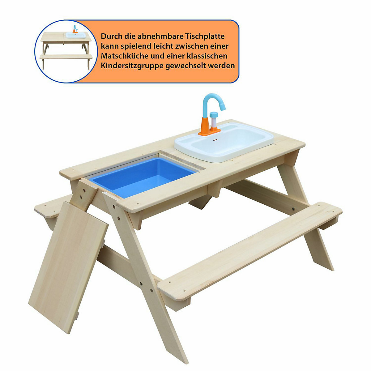 2in1 Kindersitzgruppe und Matschtisch Robin