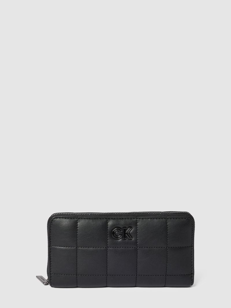 Portemonnaie in Leder-Optik Modell 'RE-LOCK QUILT WALLET' in schwarz