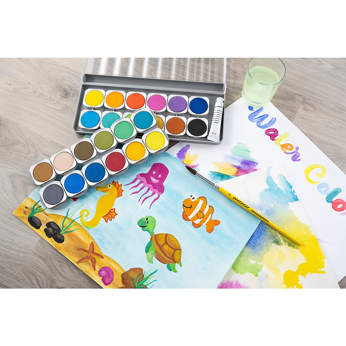Deckfarbkasten Winner, 24 Farben, inkl. Deckweiß
