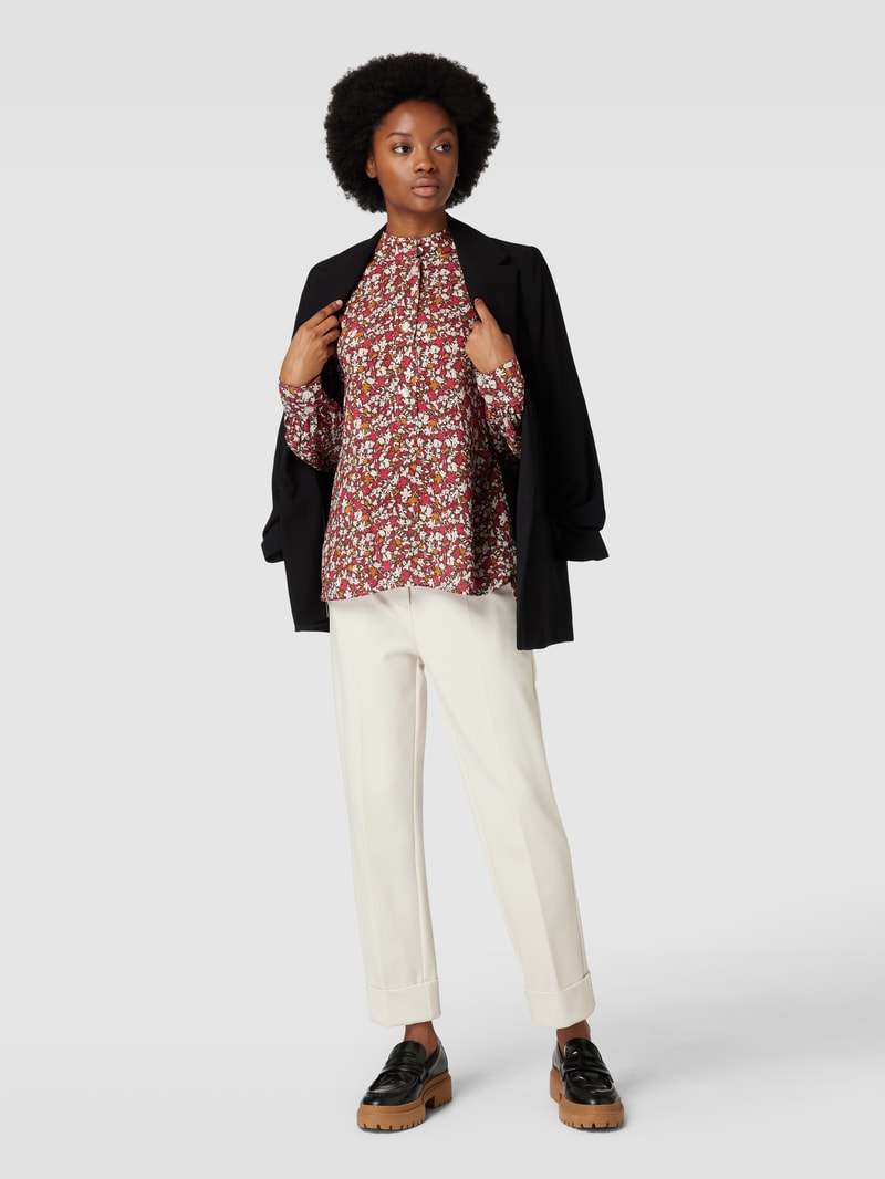 Bluse mit floralem Muster aus Viskose Modell 'STYLE.VIV' in sand