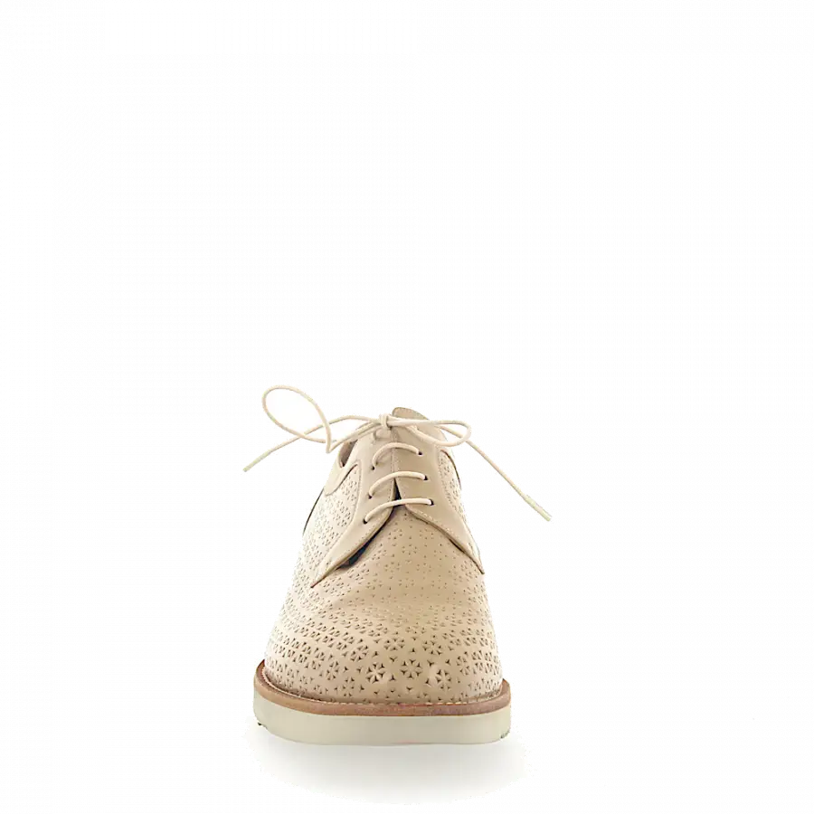 Truman's - Schnürschuhe 8118 Kalbsleder Lochmuster beige - beige