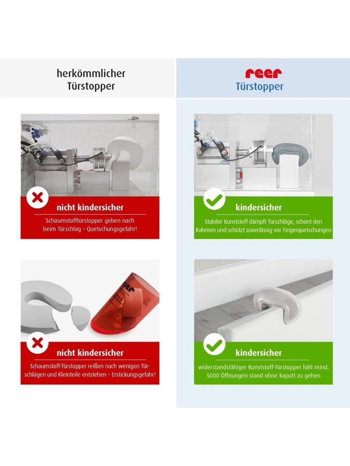 Reer [3 Stück] Türstopper in Transparent ab 0 Monate günstig kaufen onesize
