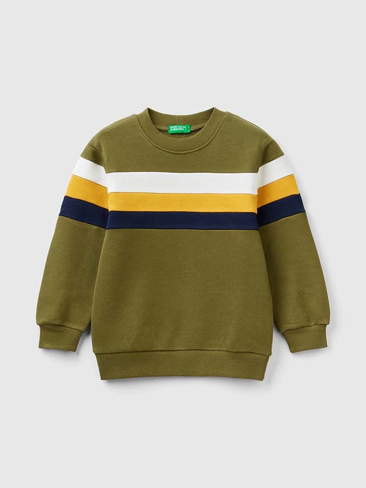 Benetton Sweatshirt in Khaki günstig kaufen