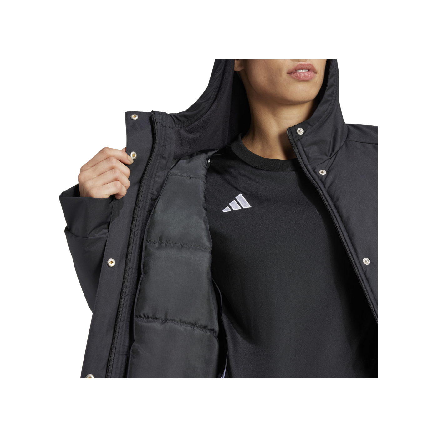 adidas Tiro 24 Kapuzenjacke Damen Schwarz