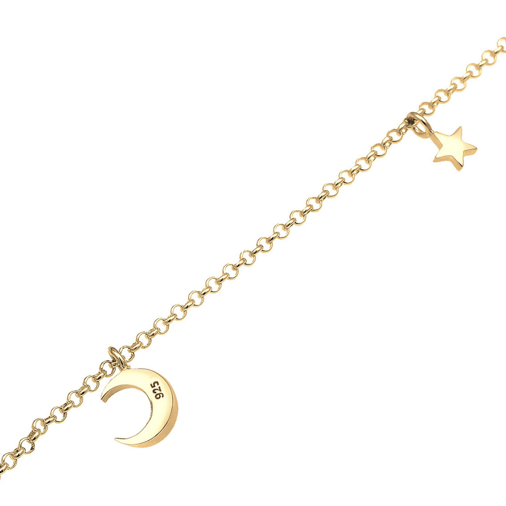 Elli Elli Bracelet Halbmond Sterne Astro 925 Sterling Silber Bracelet