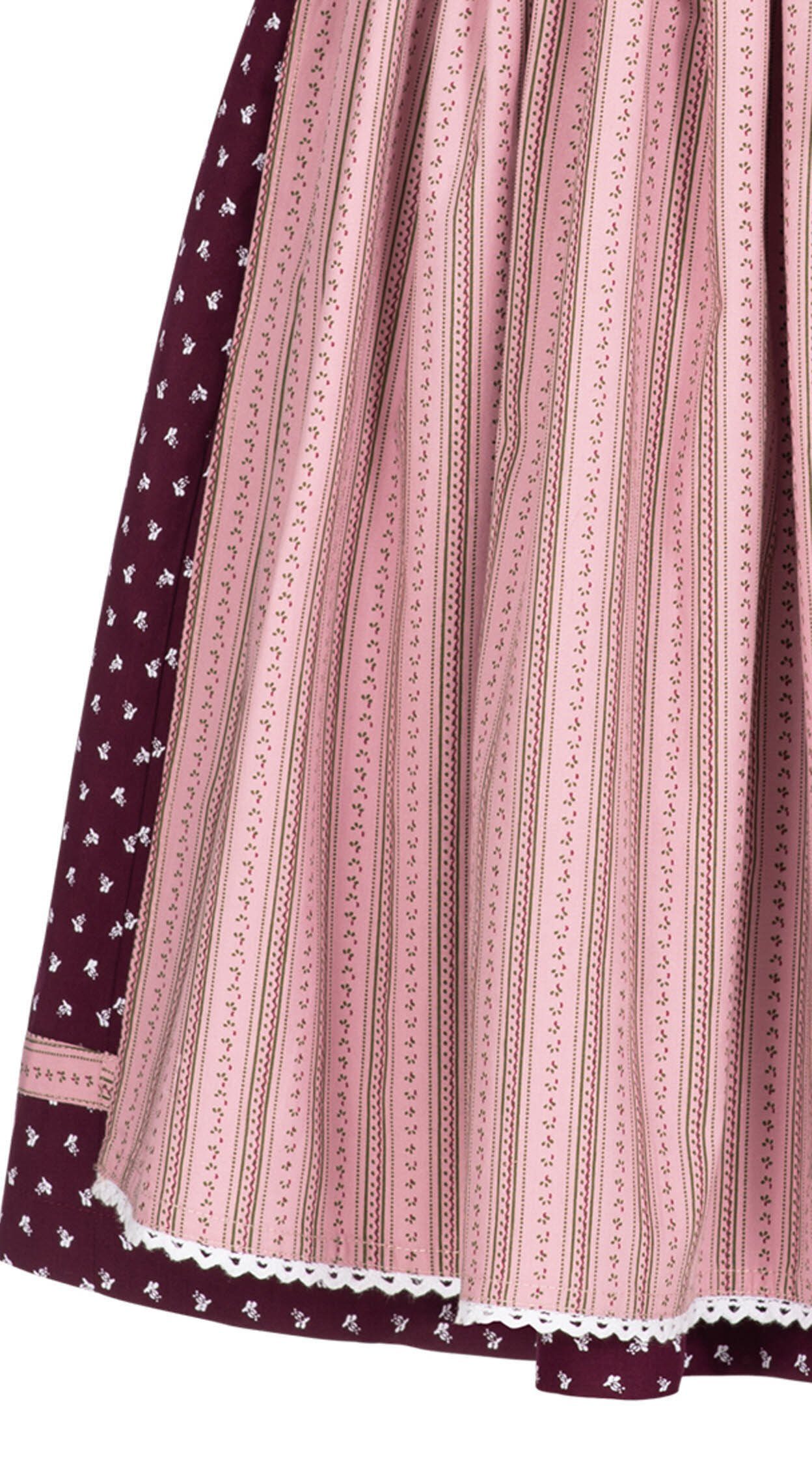 Nübler Dirndl Kinderdirndl 3-teilig Nabilia in Weinrot von Nübler 3 teiliges Set aus Dirndl, Bluse und Schürze, Kinder Tracht im Original bayerischen Stil