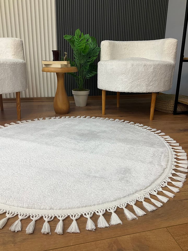 Mioli Hochflor-Teppich in Weiß günstig kaufen