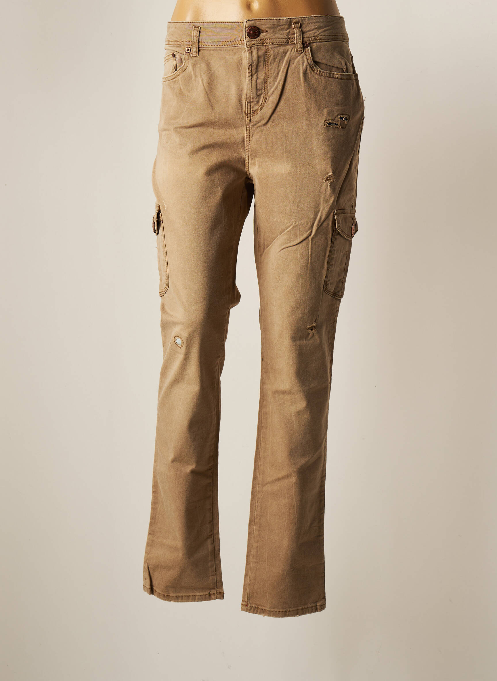 Only Jeans Coupe Slim Femme couleur beige