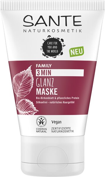 Sante FAMILY 3 Min Glanz Maske Bio-Birkenblatt & pflanzliches Protein Haarmaske