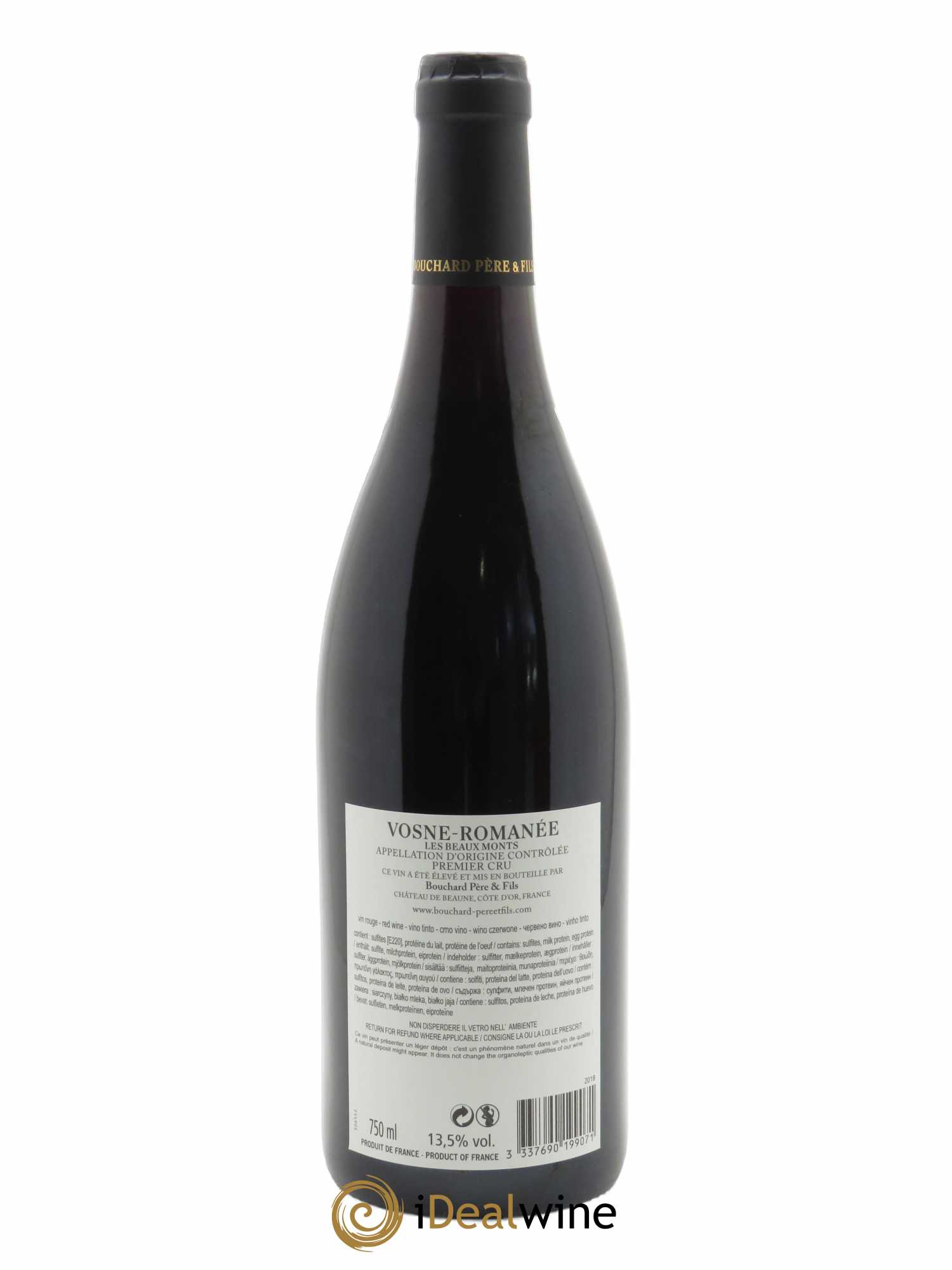 Vosne-Romanée 1er Cru Les Beaux Monts Bouchard Père & Fils  2018 - Lot de 1 Bouteille