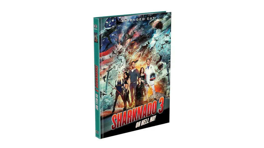 SHARKNADO 3 - Oh Hell No! - 2-Disc Mediabook - Cover A -Limited Edition auf 999 Stück - Extended Cut  (Blu-ray + DVD)
