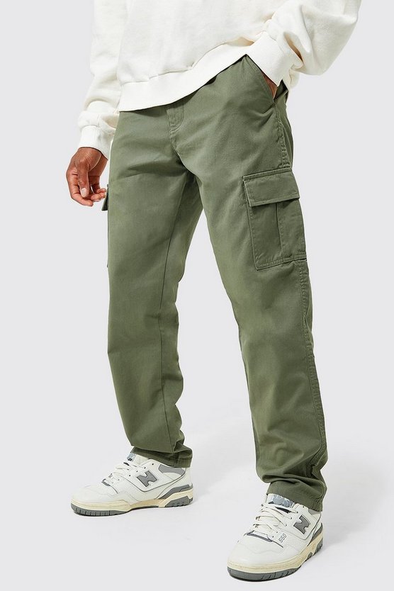 Twill Cargo-Hose mit geradem Bein