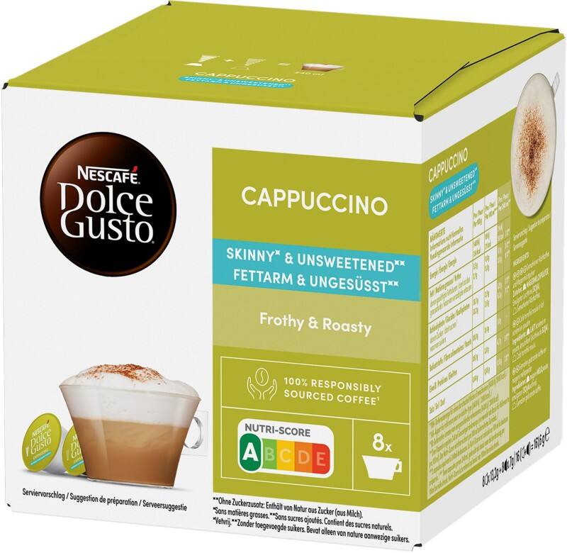 NESCAFÉ Dolce Gusto Kaffeekapseln Gemahlener Röstkaffee und Magermilchpulver Packung mit 16 Stück