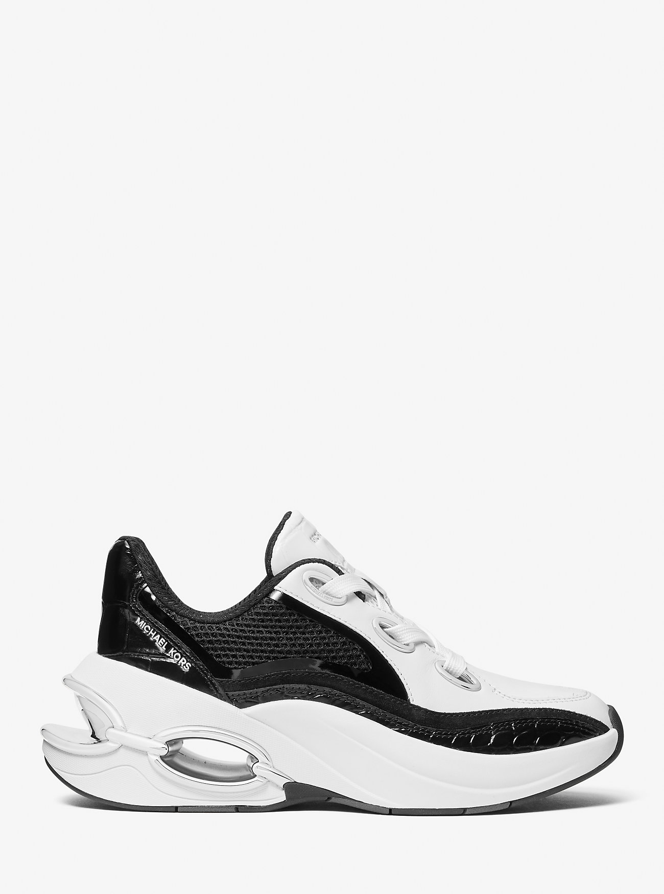 Toni Mixed-Media Trainer - SVART/HVIT