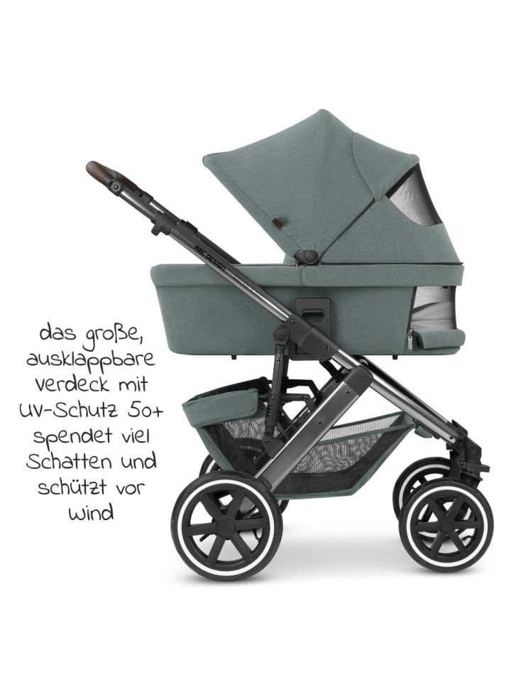 ABC-Design Kombi-Kinderwagen Salsa 4 Air - inkl. Babywanne & in gruen,silber günstig kaufen onesize