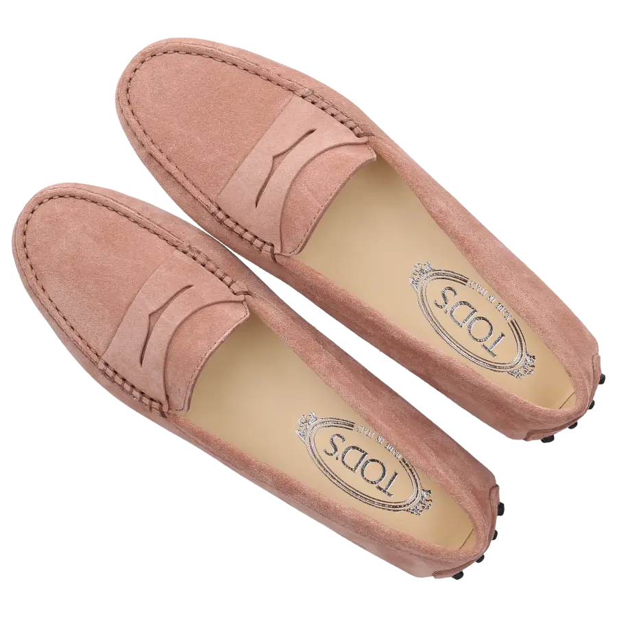 Tod's - Mokassins GOMMINI Veloursleder - pink