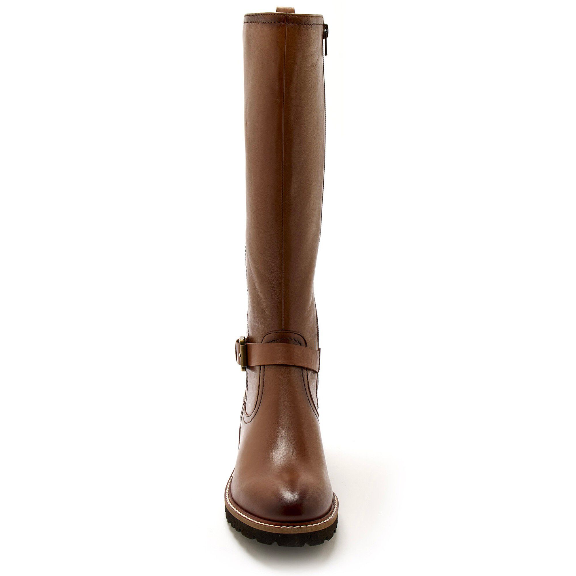 Bottes zippées et élastiquées Largeur Confort en cuir