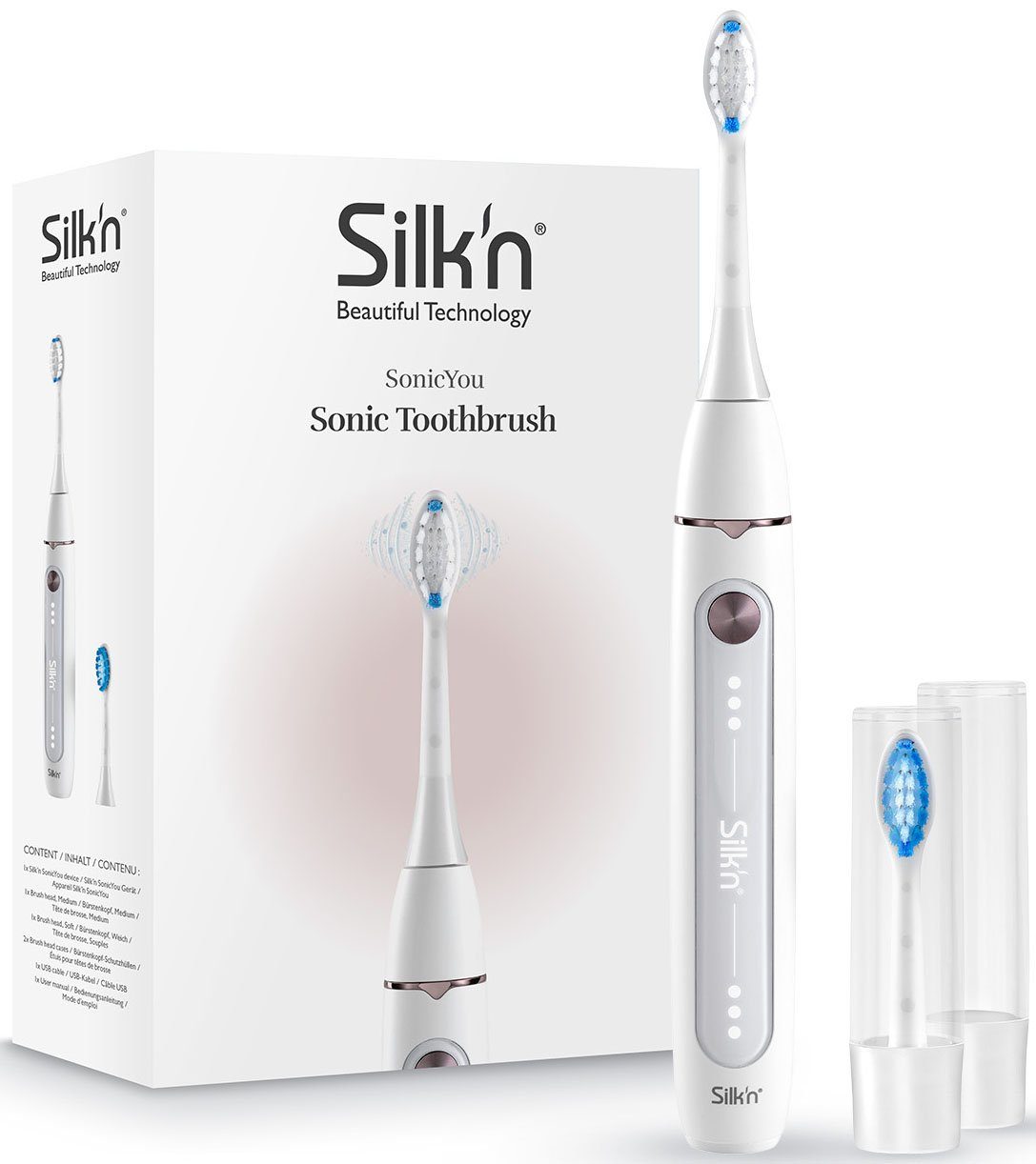 Silk'n Schallzahnbürste SonicYou, Aufsteckbürsten: 2 St.