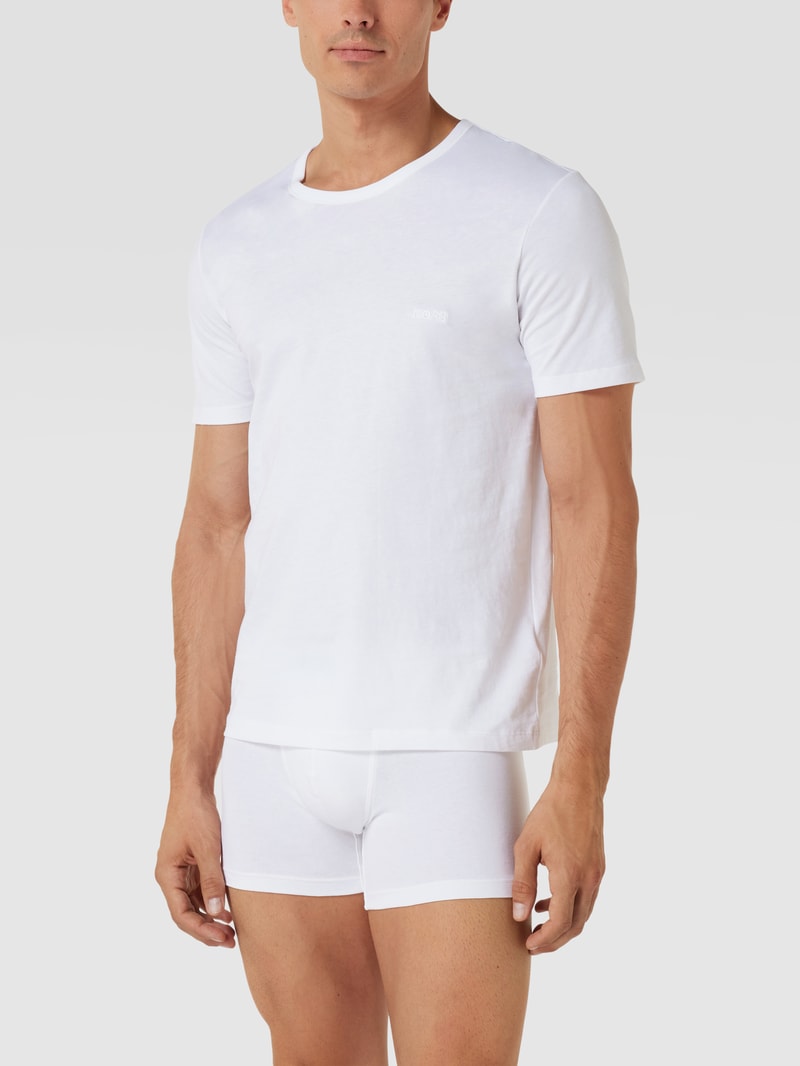 T-Shirt mit Label-Stitching im 3er-Pack Modell 'Classic' in weiß