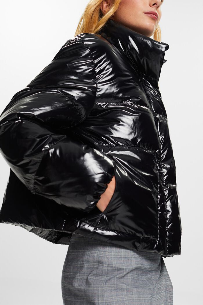 Steppjacke in Glanzoptik