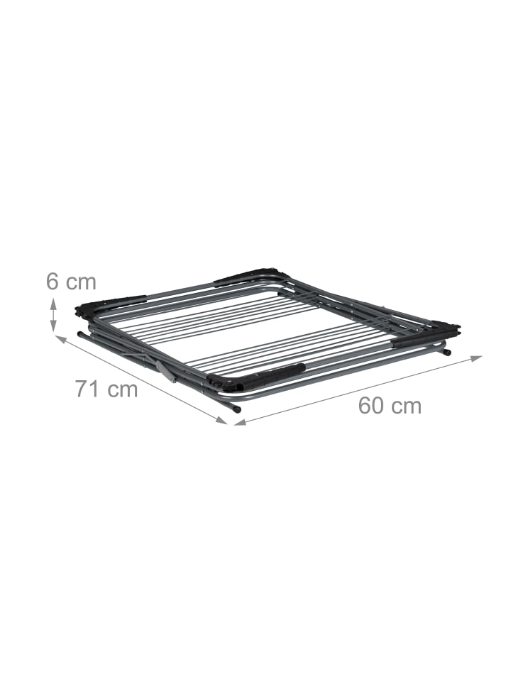relaxdays Wäscheständer Turmtrockner in Grau/ Schwarz - (H)138 x (B)63,5 x (T)50 cm günstig kaufen onesize
