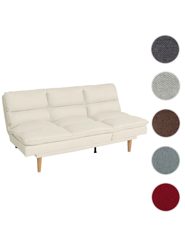 MCW Schlafsofa M79 Schlaffunktion Liegefläche 180x110cm, Stoff/Textil creme günstig kaufen onesize