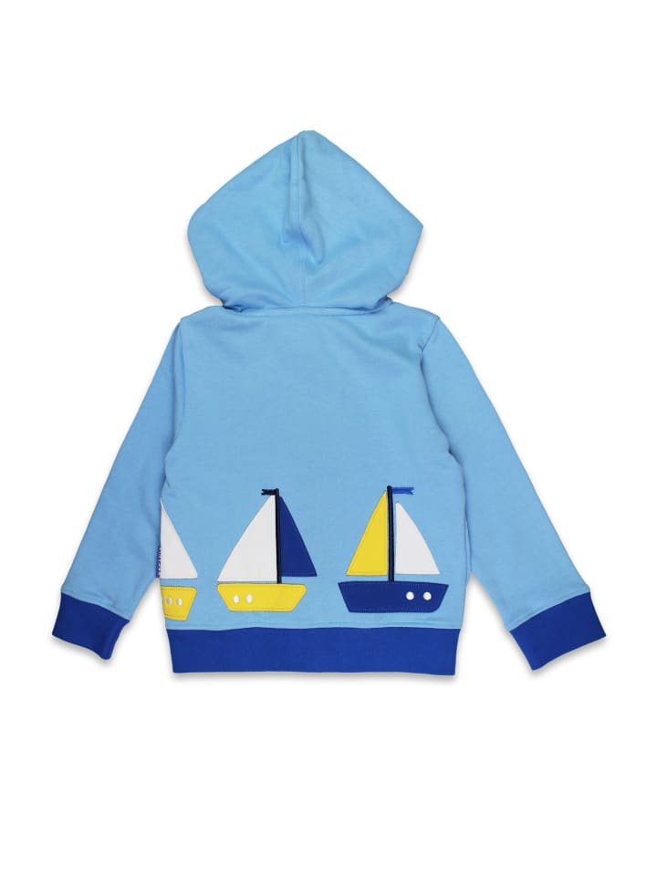 Toby Tiger Sweatjacke mit St Ives Boote Applikation in blau günstig kaufen