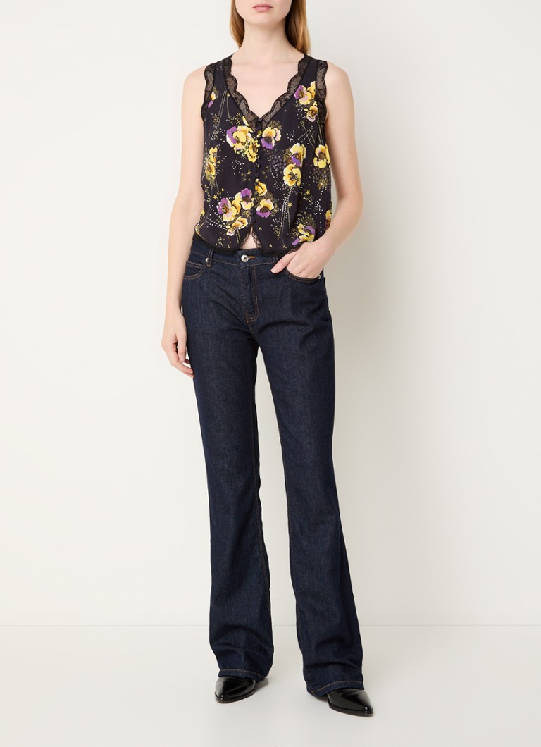 Zadig&Voltaire Em top with rhinestones and lace details