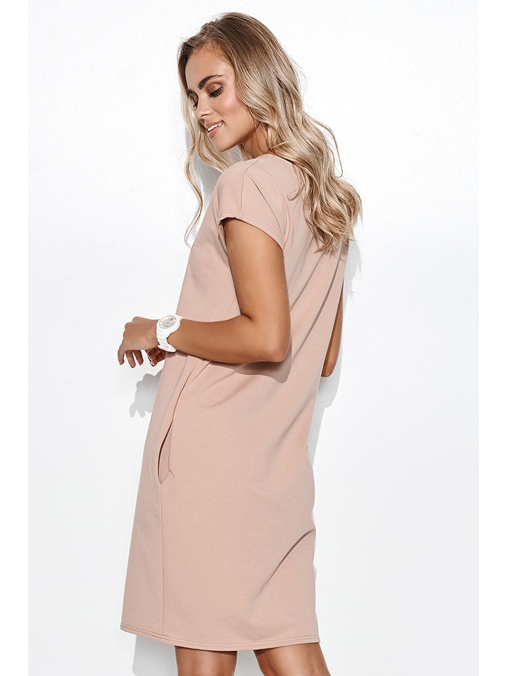 Makadamia Kleid in Dunkelbeige günstig kaufen