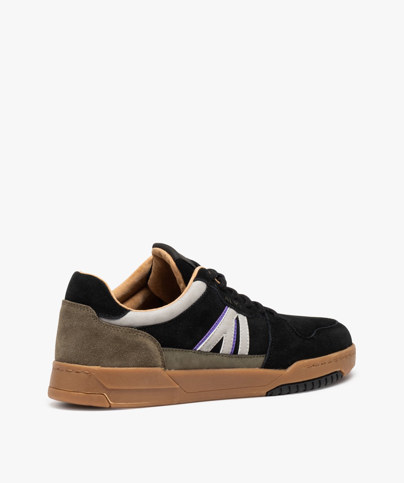 Baskets homme multicolores dessus en cuir suédine - Alma Pl... noir | GEMO