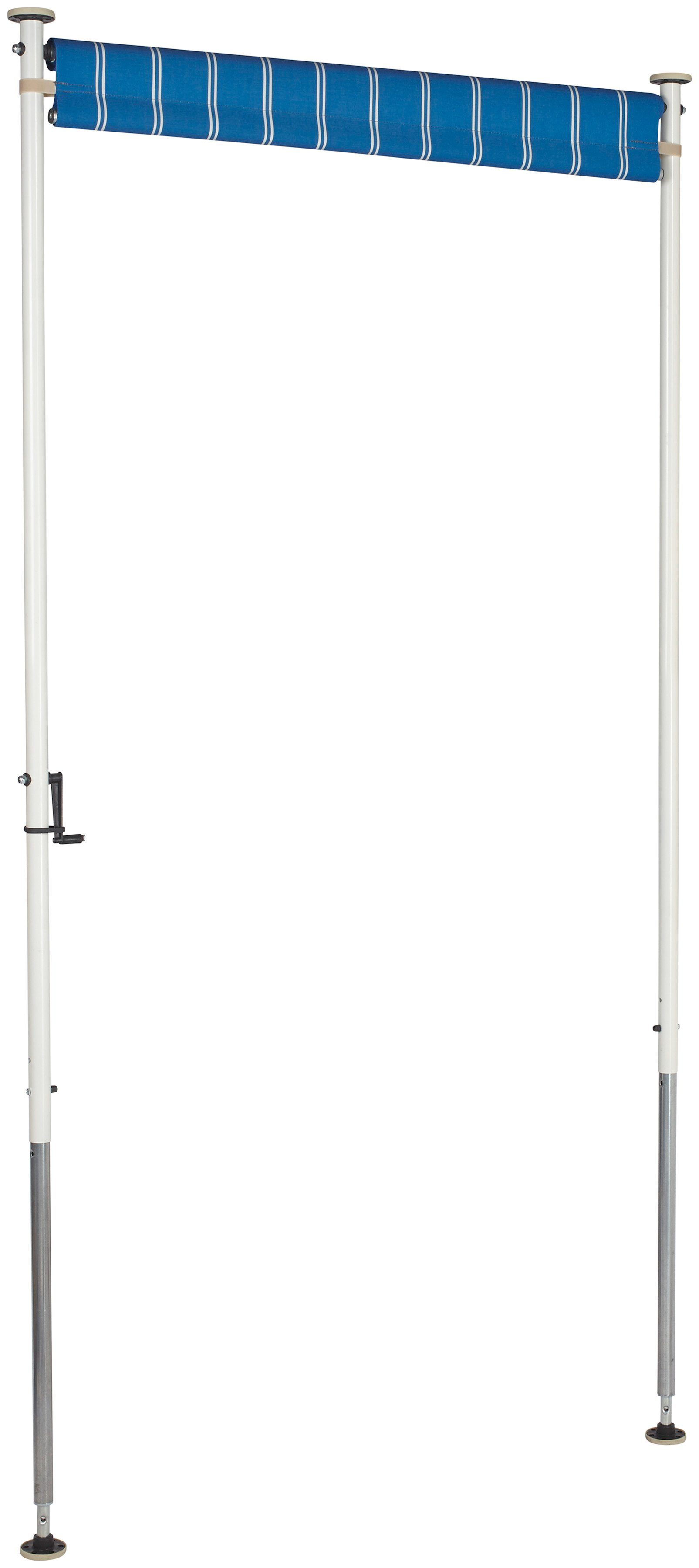 Angerer Freizeitmöbel Klemm-Senkrechtmarkise blau/weiß, BxH: 120x225 cm
