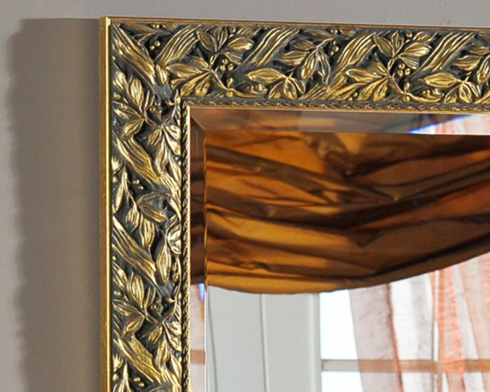 ASR Rahmendesign Wandspiegel Lissabon (klassisch, Blattgold), Größe außen: 78cm x 98cm x 4cm