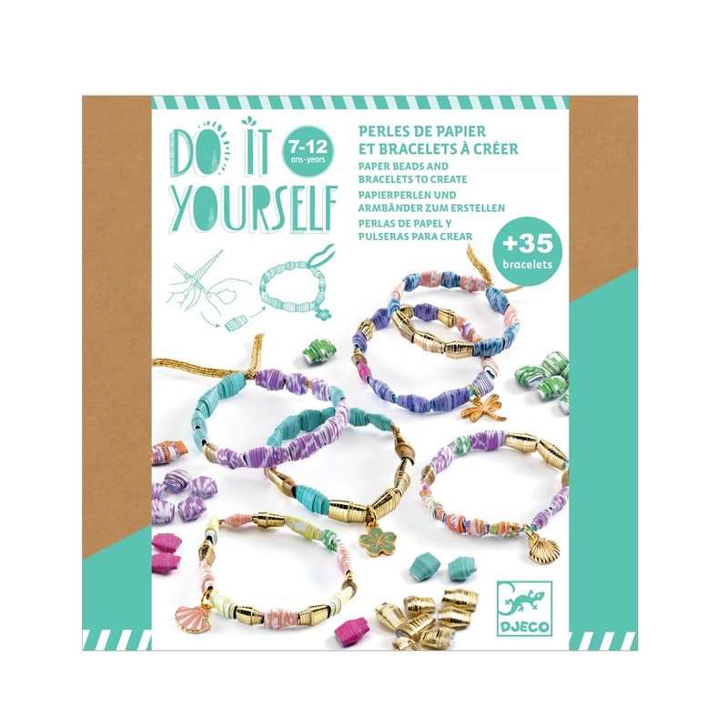 Bracelet en perles de papier Djeco