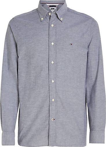 TOMMY HILFIGER Herren Hemd Regular Fit Langarm CORE 1985 FLEX OXFORD